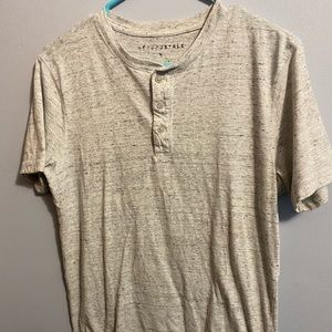 Off White Henley Tee, Size S